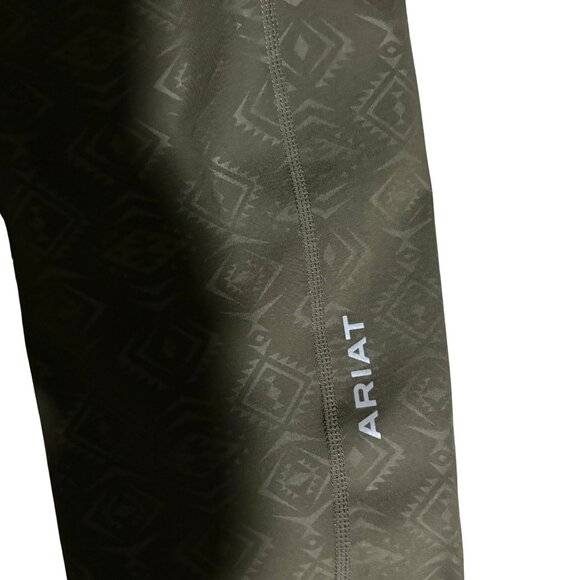 Ariat Tek Tight XS Heat Series Leggings Olive Aztec NWT Phone Pocket Equestria - Picture 7 of 10